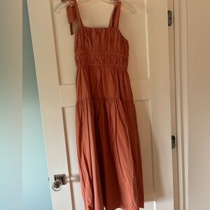Rust Orange Sleeveless Dress